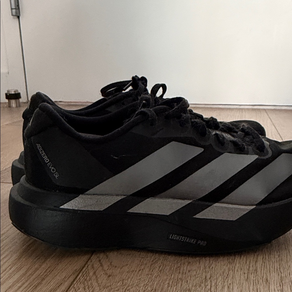 Adidas women black silver evo sl shoes